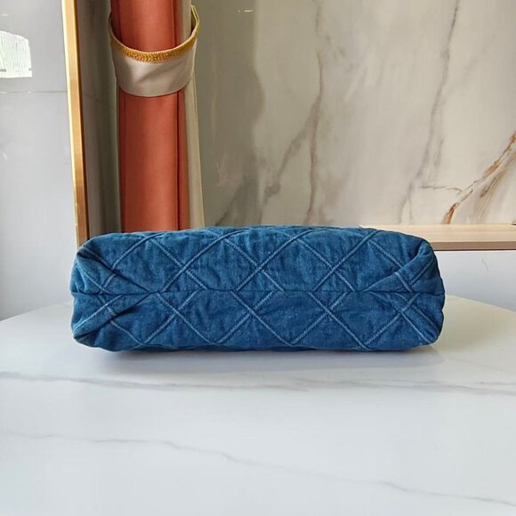 Tory Burch Fleming Soft Denim Drawstring Bag - Picture 2 of 7